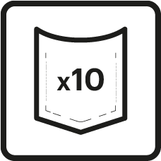 X10 bolsillos